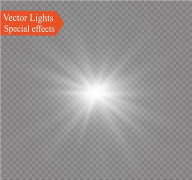 Star on a transparent background,light effect,vector illustration. burst with Stock Illustration