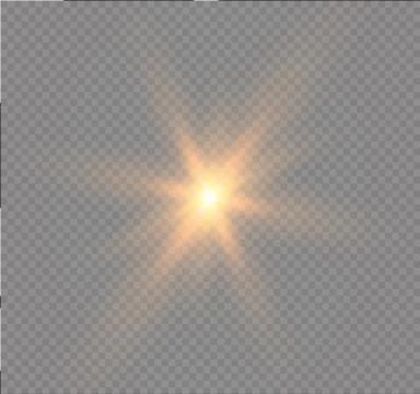 Star on a transparent background,light effect,vector illustration. burst with Stock Illustration
