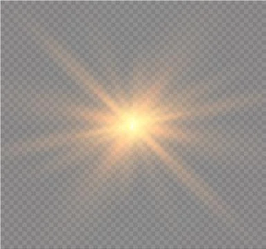 Star on a transparent background,light effect,vector illustration. burst with Stock Illustration