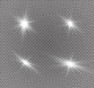Star on a transparent background,light effect,vector illustration. burst with Stock Illustration