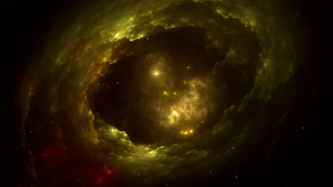 Star travel to infinity clouds nebulae, space sci-fi background 4k video Stock Footage 158899192