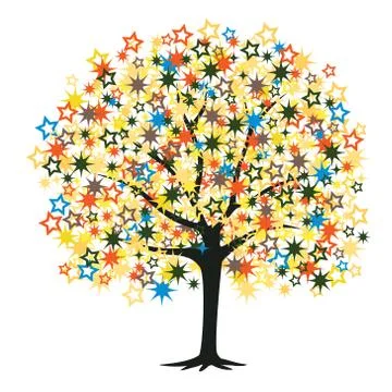 Star tree Stock-Illustration