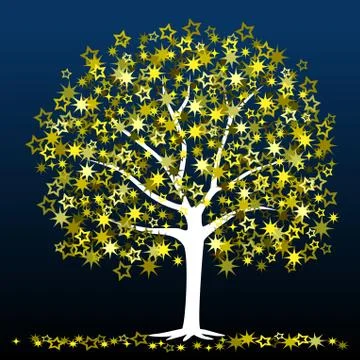 Star tree Stock Illustration