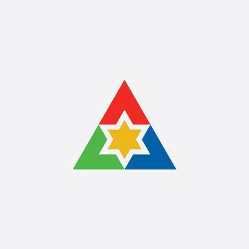 Star in triangle vector logo symbol icon element Stock-Illustration