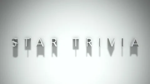 Star Trivia 3D title animation with shadows on a white background Stock Footage 296746604