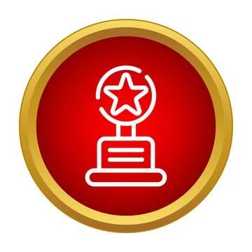 Star trophy award icon representing success and achievement Stock Illustration