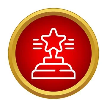 Star trophy icon representing success award and achievement Stock Illustration