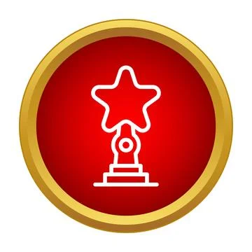 Star trophy icon symbolizing award, victory, and success Stock Illustration
