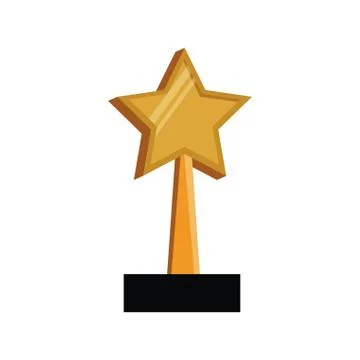 Star trophy win prize Stock Illustration