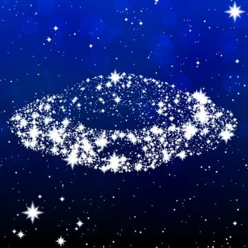 Star ufo image generated hires texture Stock Illustration