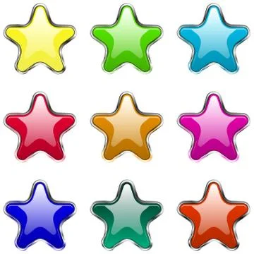 Star vector buttons Stock Illustration
