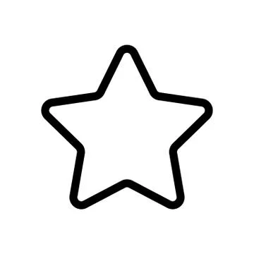 Star vector icon. Black and white favorite sign illustration. Outline linear Illustrazione stock