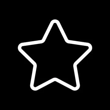 Star vector icon. Black and white favorite sign illustration. Outline linear Illustrazione stock