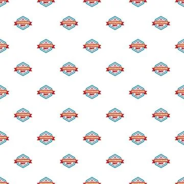 Star veterans day pattern seamless vector Illustrazione stock