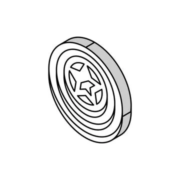 Star video game progress award isometric icon vector illustration Stock Illustration