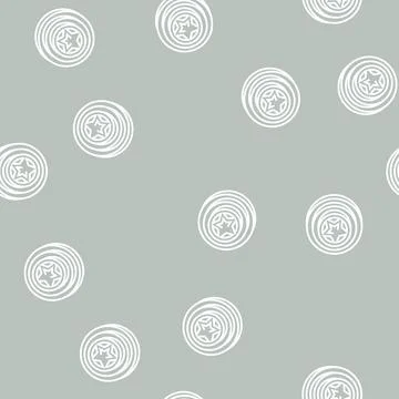Star video game progress award line seamless pattern Stock Illustration