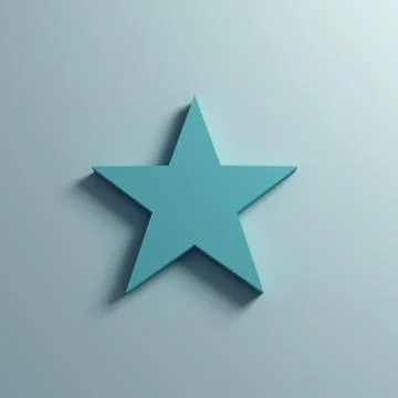 Star on the Wall. 3D Render Illustration Illustrazione stock