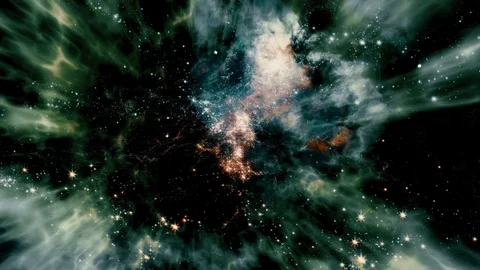 Star Warp 056: Flying through a wormhole in deep space. Stock-Footage 108673365
