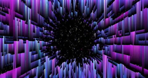 Star warp with glitch Stock Footage 219415099