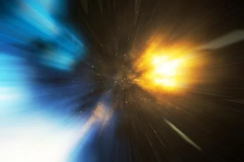 Star Warp or Hyperspace, abstract speed tunnel warp in space. Across the Stock Illustration