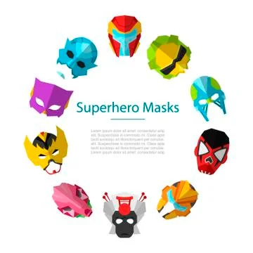 Star wars alien masks circle frame, vector illustration. Monsters star wars Stock Illustration