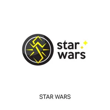 Star wars logo image isolated on white background for your web, mobile and ap Stock Illustration