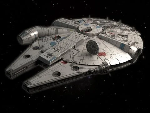 Star Wars Millennium Falcon Space Ship 3D Model