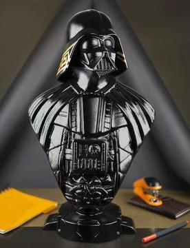 Star Wars Movie Hero Darth Vader Black statue Stock Photos