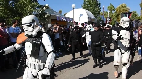 Star Wars parade Stockbeeldmateriaal 57522699