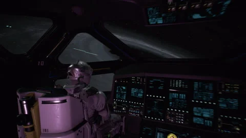 Star Wars pilot soldiers in the cockpit during the battle 01 Stock Footage 166938557