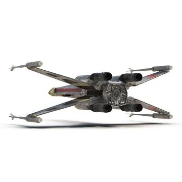 Star Wars X Wing Starfighter And R2d2 Yellow 3d Model