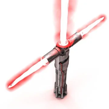 3D Model: Star Wart Kylo Ren Lightsaber Used 3D Model #90658429