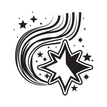 Star wave creative clipart element vector Stock Illustration