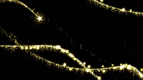 Star Waves Animation - Loop Golden Stock Footage 43105358