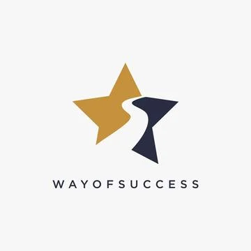 The star way logo icon vector template on white background Stock Illustration