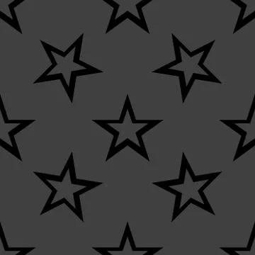 Star web icon. flat design. Seamless gray pattern. Stock Illustration
