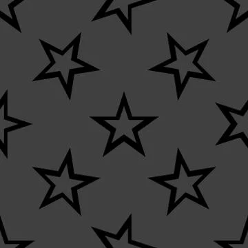 Star web icon. flat design. Seamless gray pattern. Stock Illustration