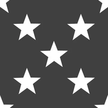Star web icon. flat design. Seamless gray pattern. 스톡 일러스트