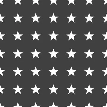 Star web icon. flat design. Seamless gray pattern. Stock Illustration