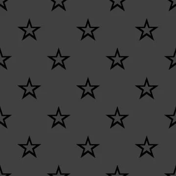Star web icon. flat design. Seamless gray pattern. Stock Illustration