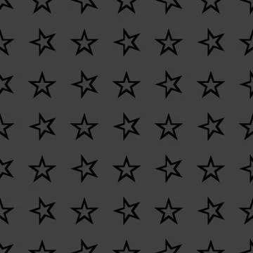 Star web icon. flat design. Seamless gray pattern. Illustrazione stock