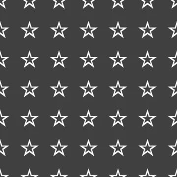 Star web icon. flat design. Seamless gray pattern. Stock Illustration