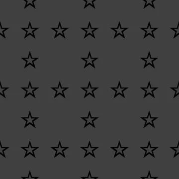 Star web icon. flat design. Seamless gray pattern. Stock Illustration