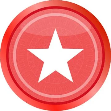 Star on web icon, web button isolated on white background Stock Illustration