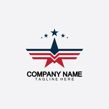 Star with wing logo icon vector illustration design template Stock Illustration