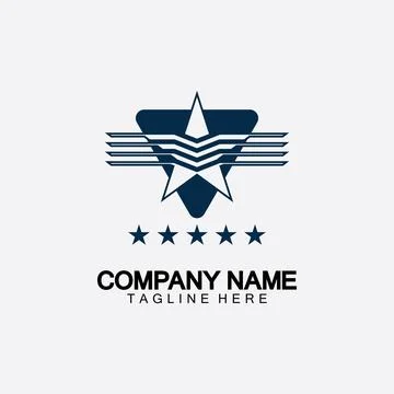 Star with wing logo icon vector illustration design template 스톡 일러스트