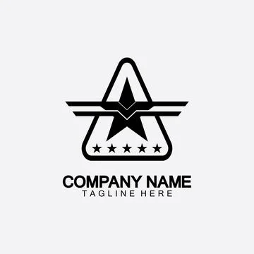 Star with wing logo icon vector illustration design template Illustrazione stock