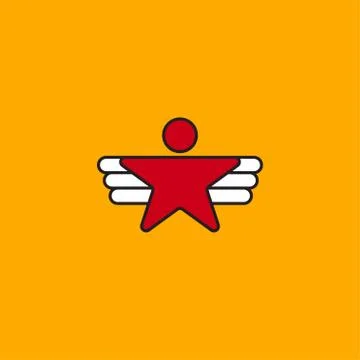 Star with wings Stock Illustration