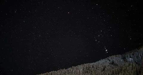 Star winter forest time lapse cinema 4K Stock Footage 36372049