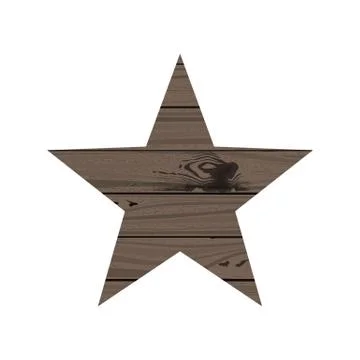 Star of wood. Illustrazione stock